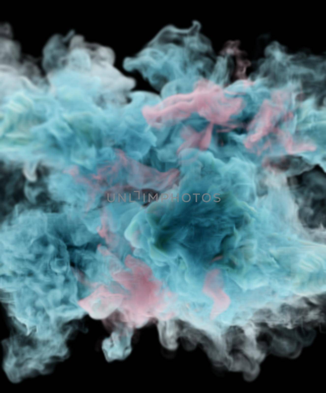 Magic pastel color puffs of smoke. 3D render abstract fog background by Xeniasnowstorm