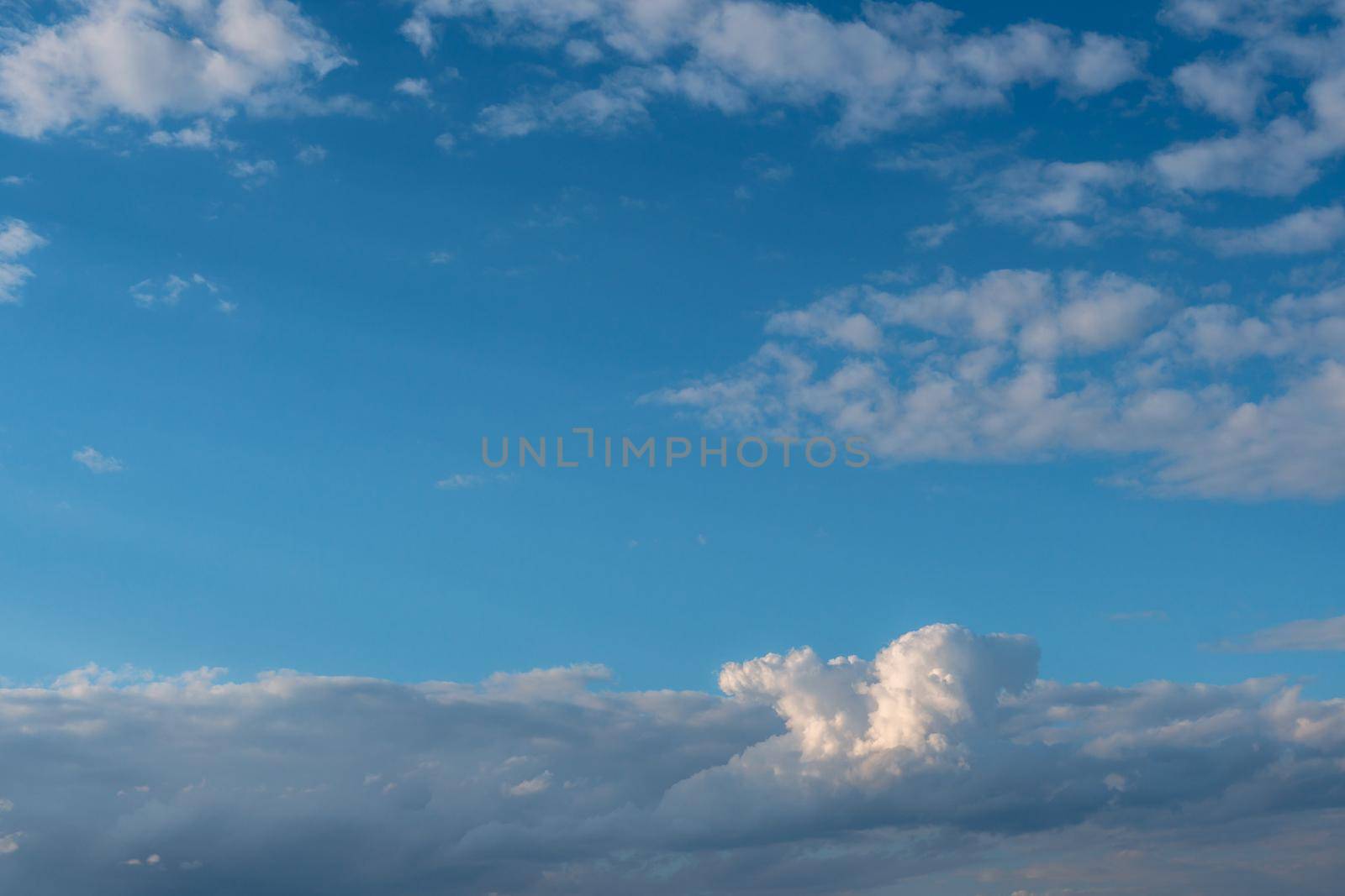 Blue sky with beautiful clouds on it