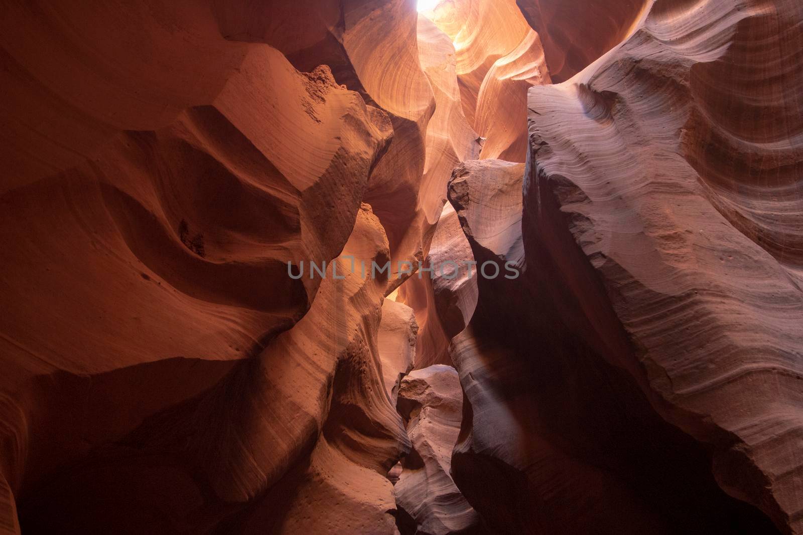 Antelope canyon curves in a specially beautiful place in the USA