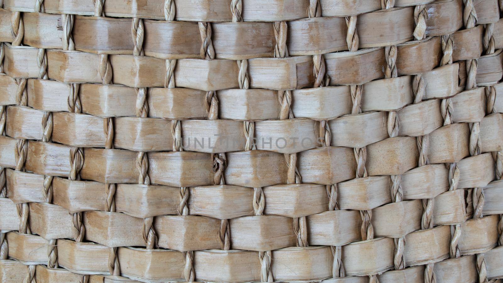 Wicker background basket of birch bark material. High quality photo