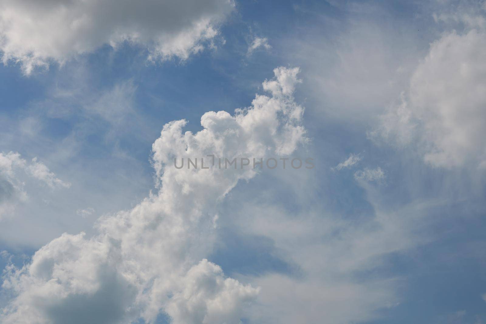 Summer blue sky with cloud gradient