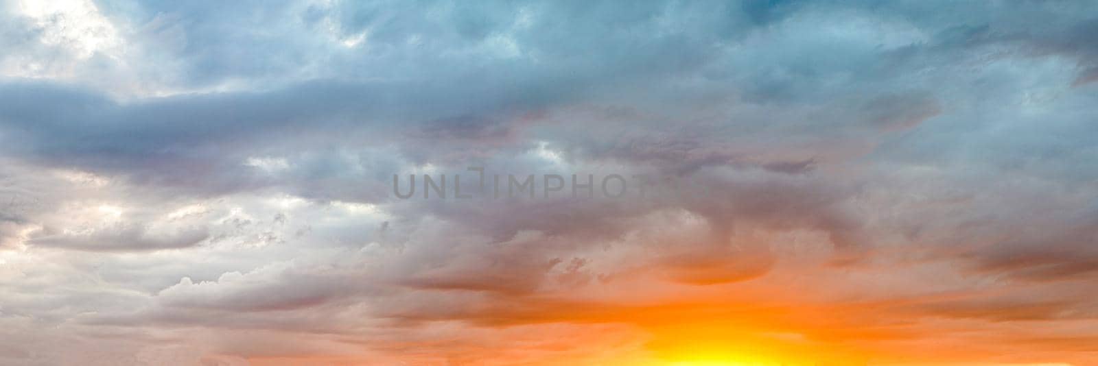 Image of Gorgeous Panorama twilight sky and cloud at morning background image