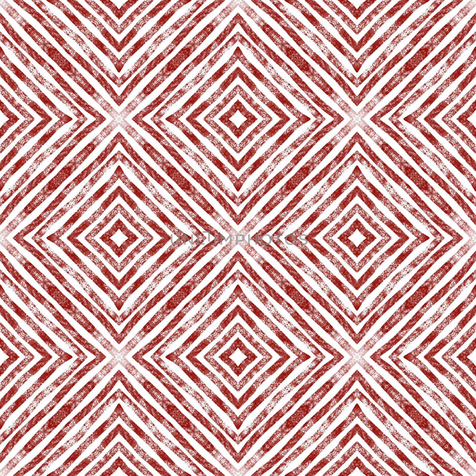 Chevron stripes design. Wine red symmetrical kaleidoscope background. Textile ready fabulous print, swimwear fabric, wallpaper, wrapping. Geometric chevron stripes pattern.