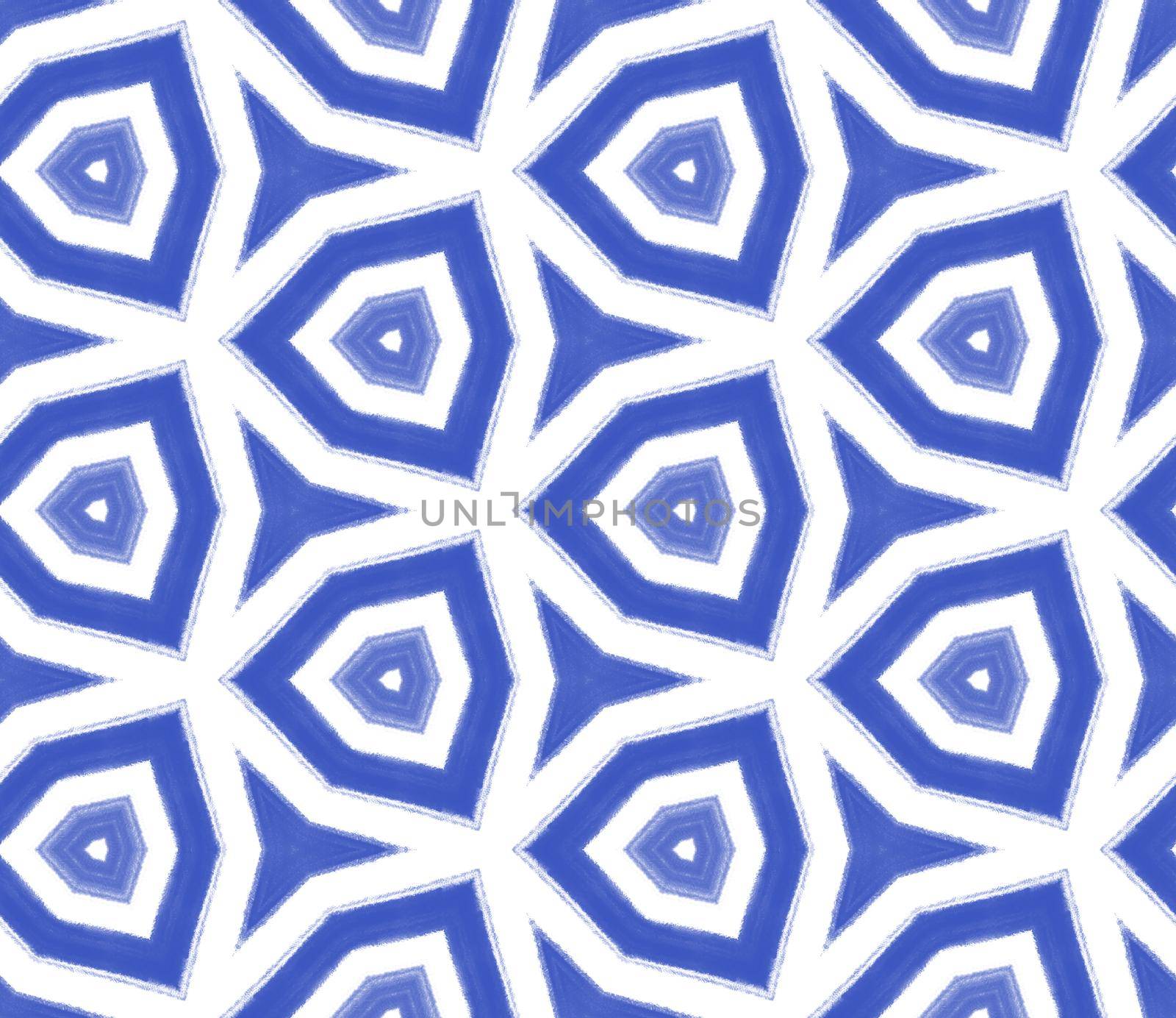 Chevron stripes design. Indigo symmetrical kaleidoscope background. Geometric chevron stripes pattern. Textile ready stylish print, swimwear fabric, wallpaper, wrapping.