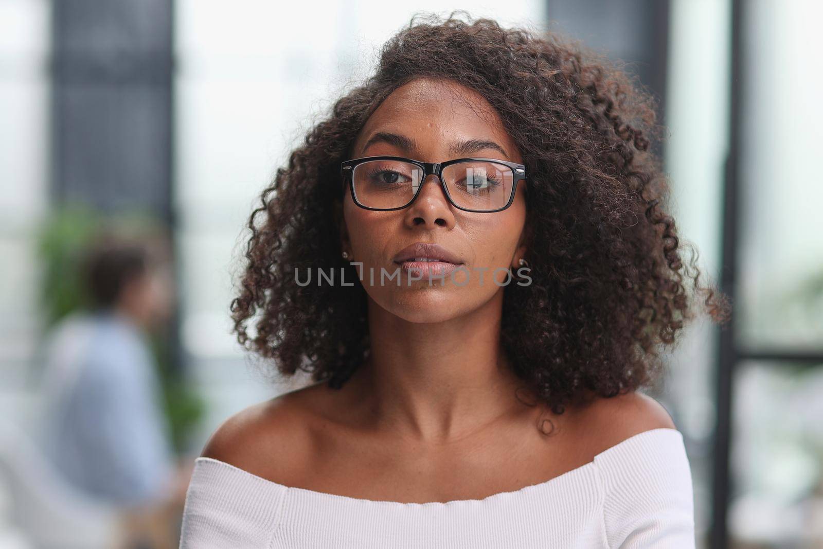 Portrait of an African American young business woman working