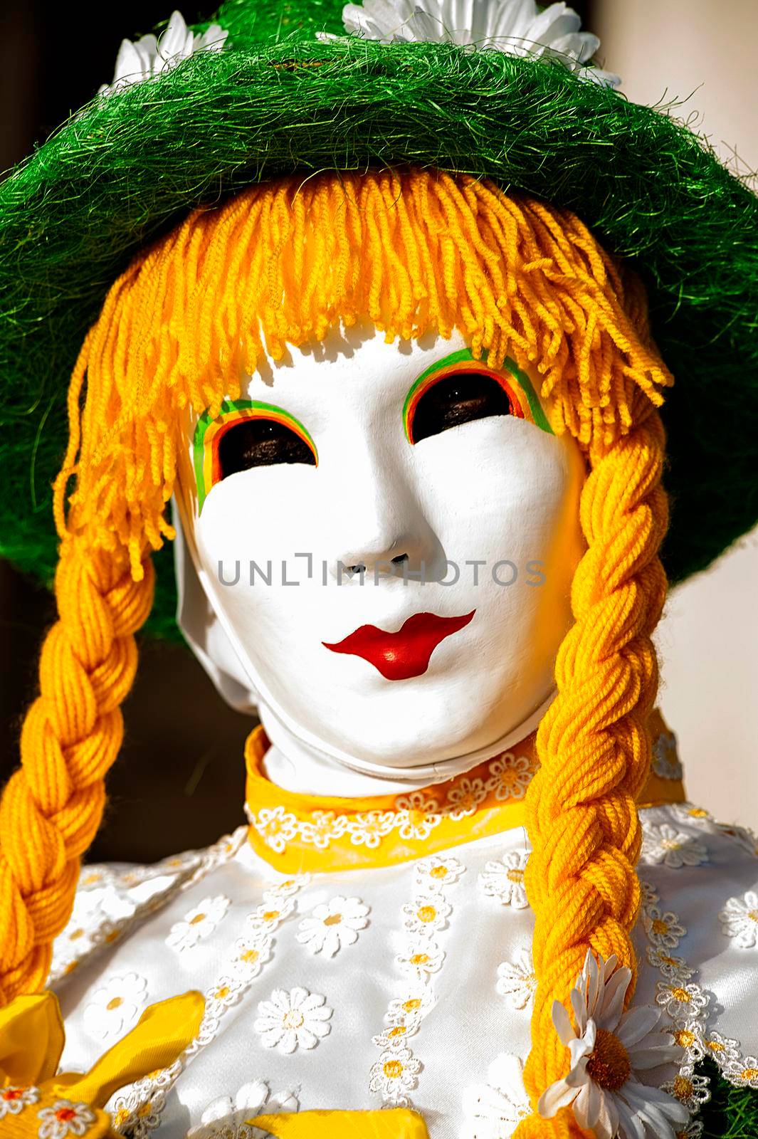 VENICE, ITALY - Febrary 5 2018: The masks of the Venice carnival 2018