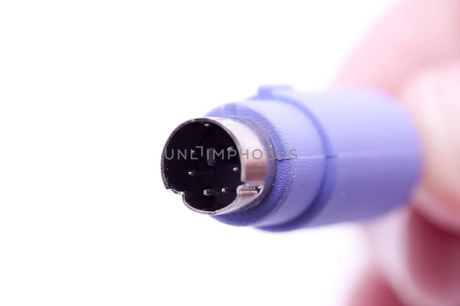 a PC2 purple keyboard plug