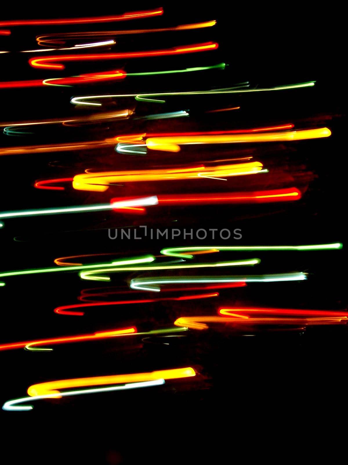 linear motion blurred christmas lights