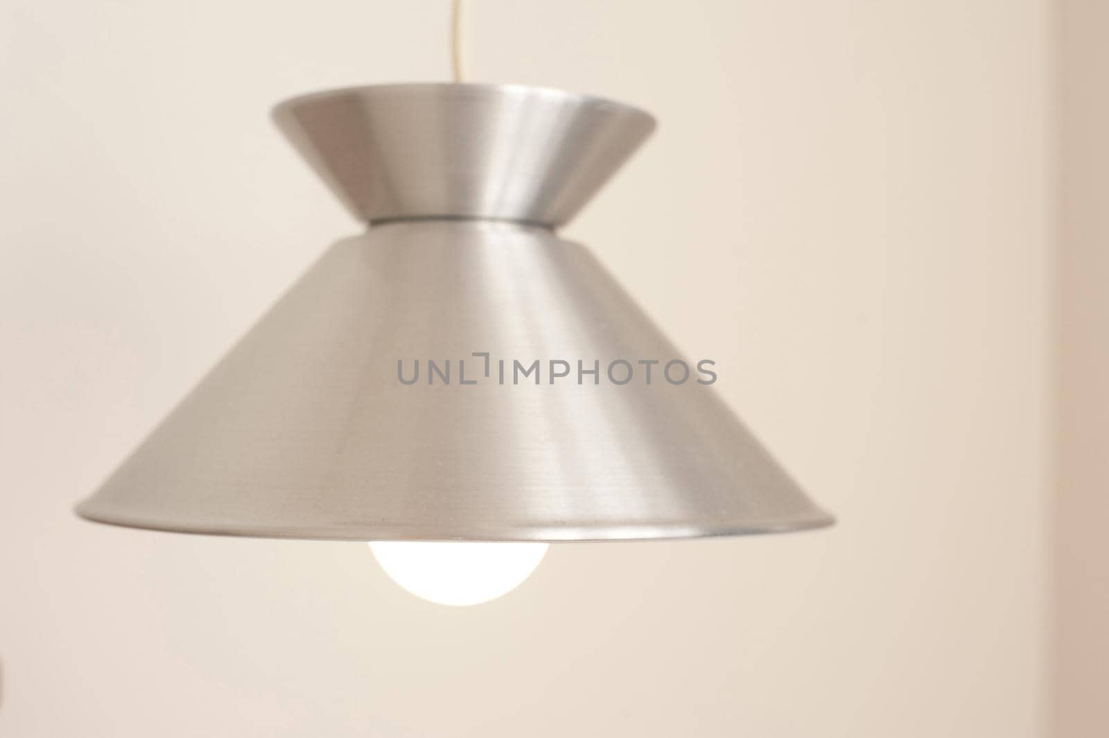 Hanging lamp with a silver shade by sanisra