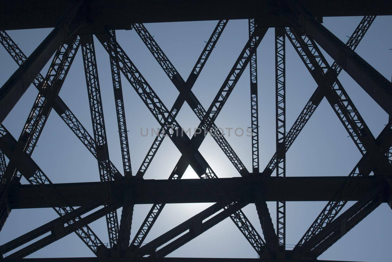 Lattice work of bridge silhouetted girders by sanisra