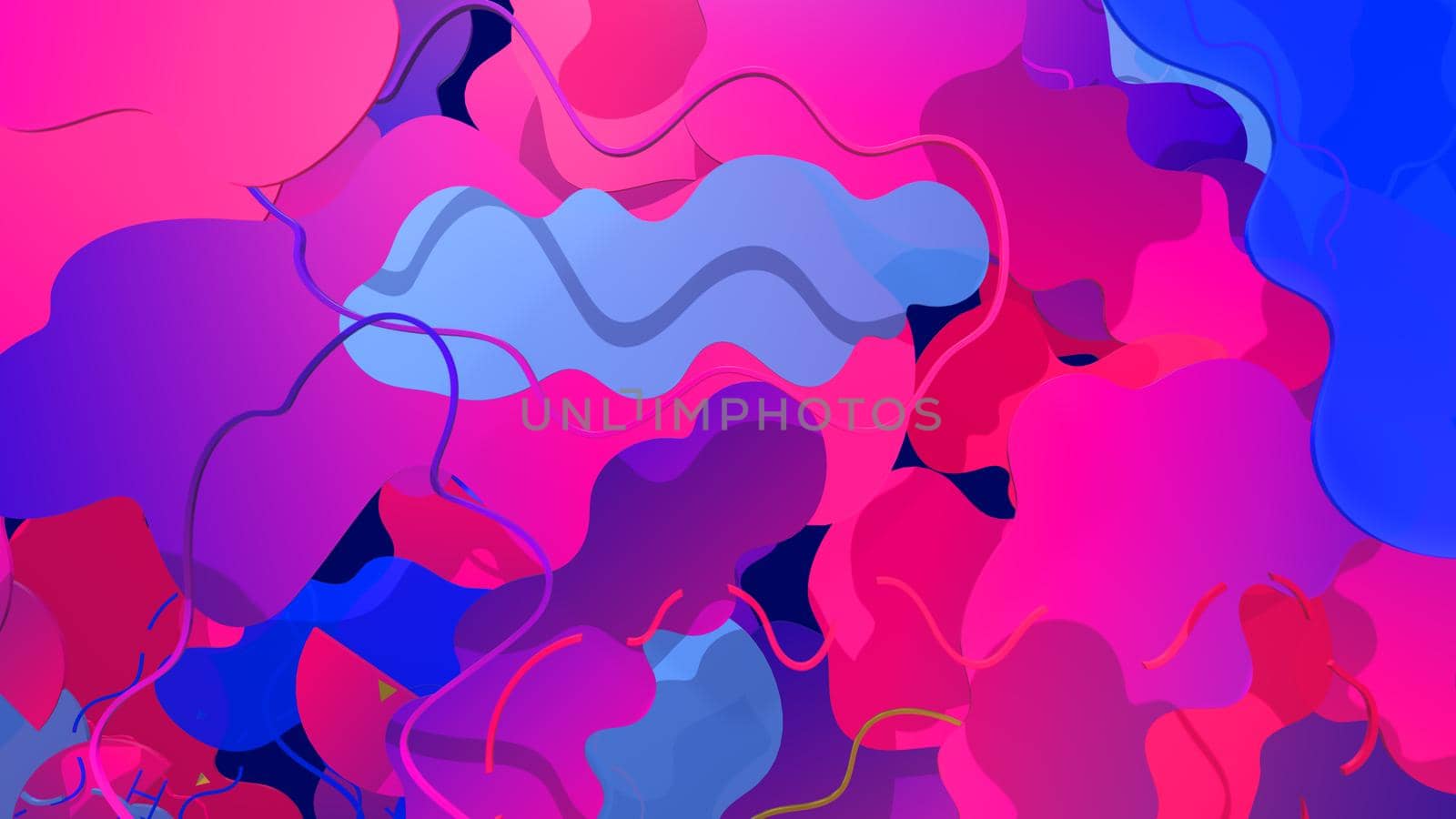 3D illustration Background for advertising and wallpaper in flat art style and abstract scene. 3D rendering in decorative concept.