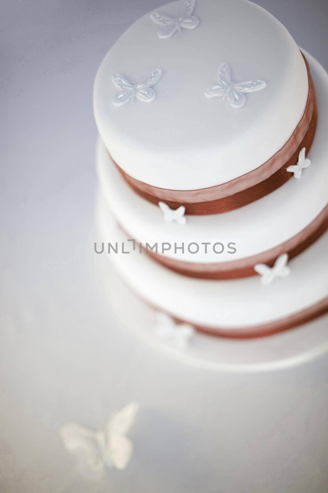 a three tiered wedding cake