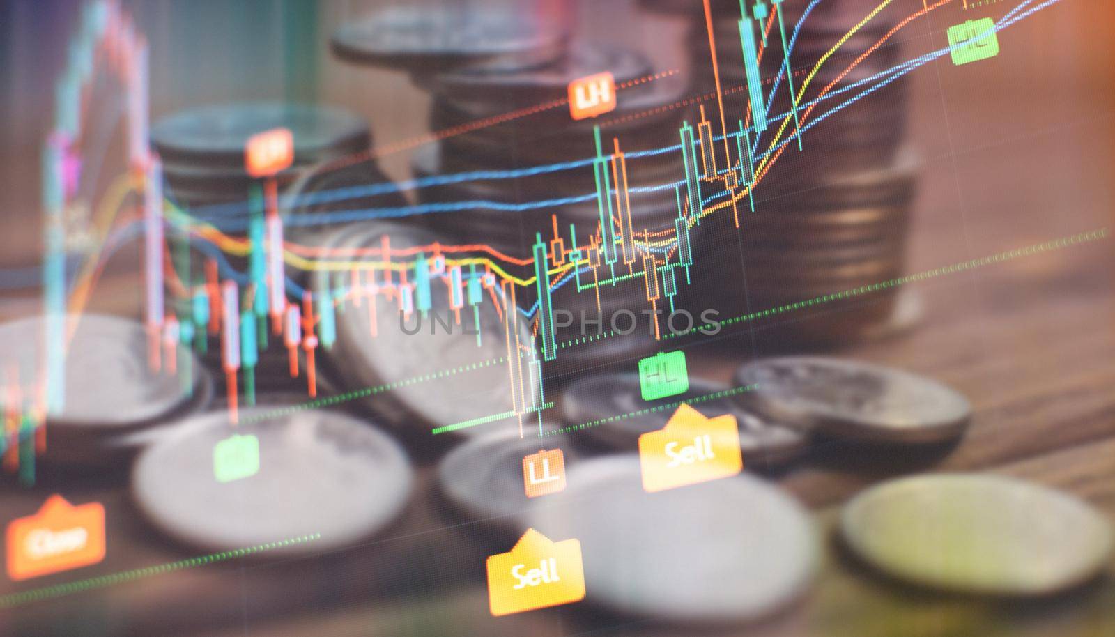 Forex trading market candlestick chart, Cryptocurrency Digital economy. investing growing. economy trends