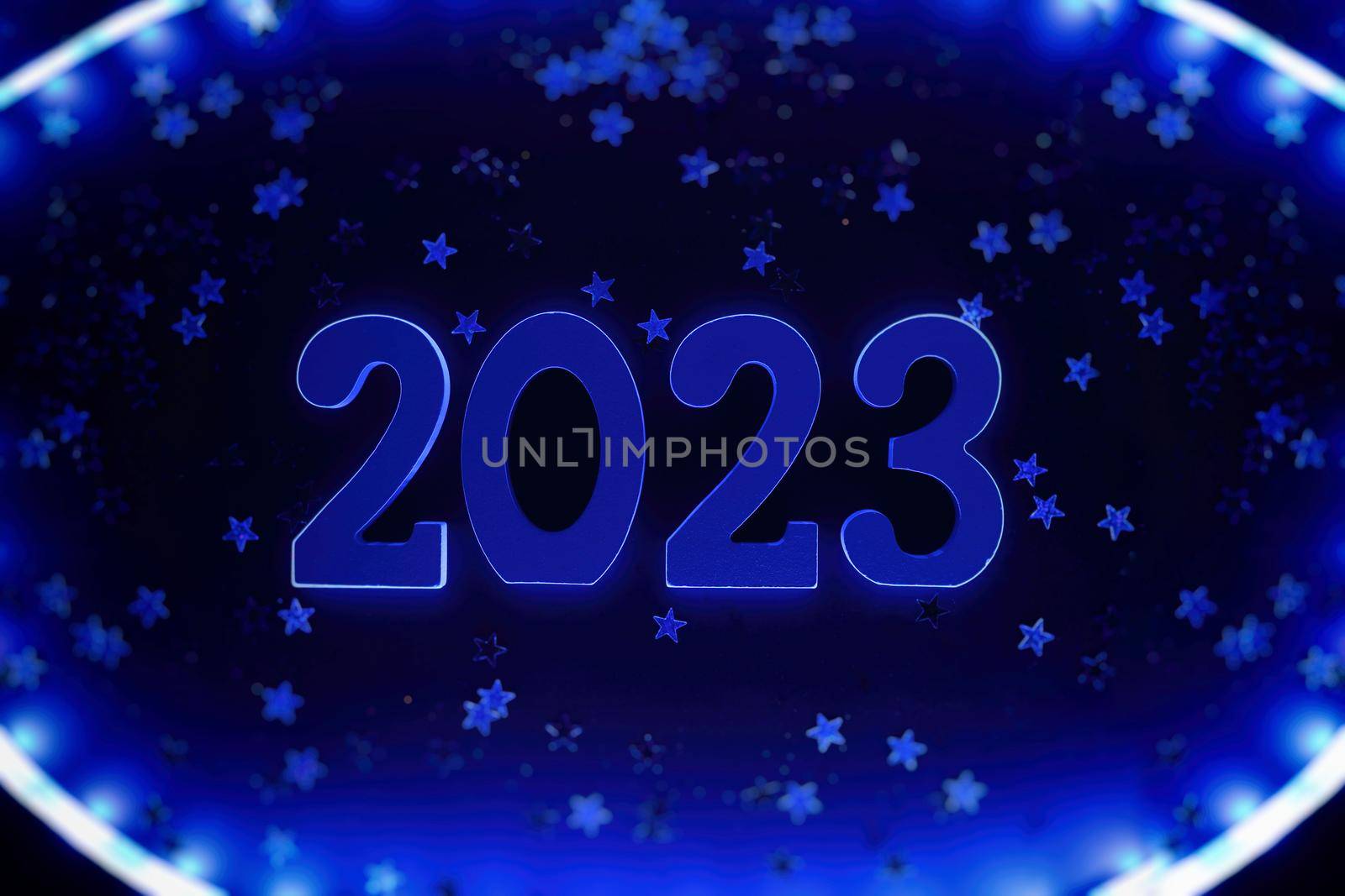 Background to New Year 2023. Beautiful Panoramic web banner