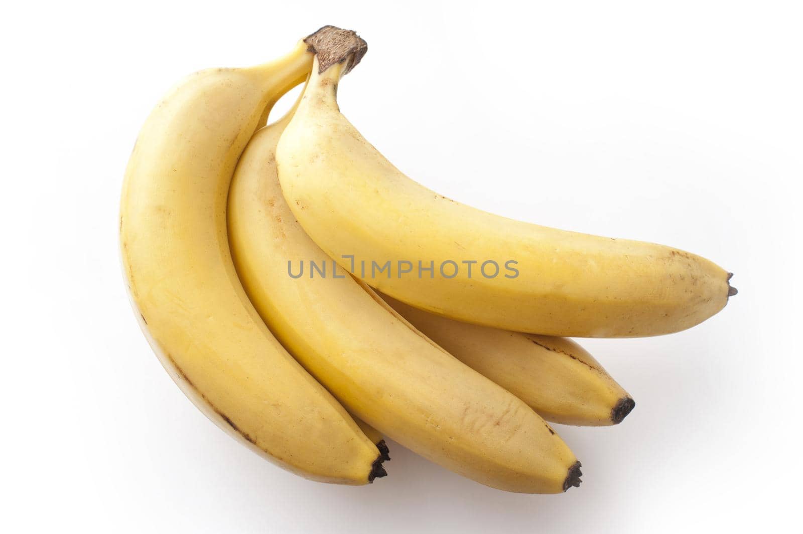 Bunch of bananas on white background. Isolated