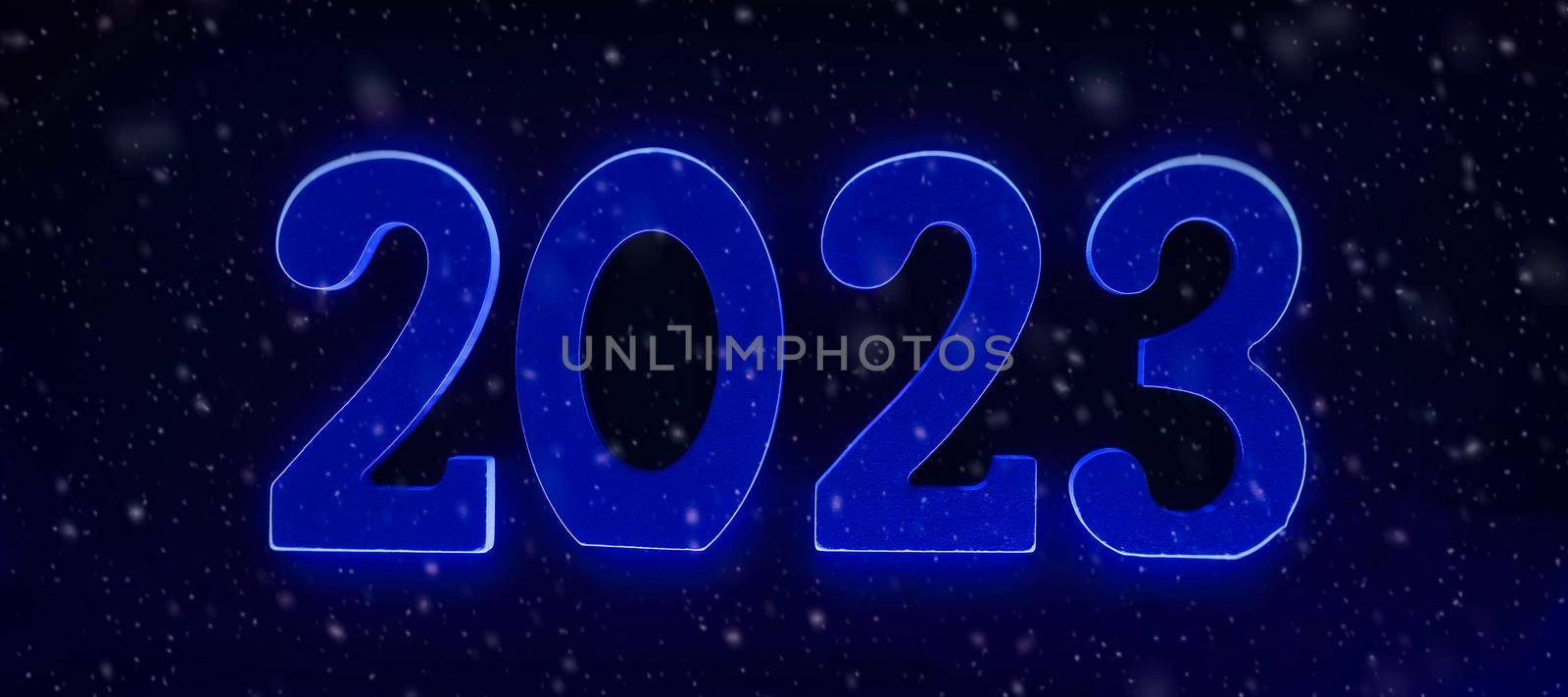Background to New Year 2023. Beautiful Panoramic web banner