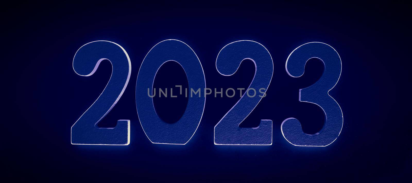 Background to New Year 2023. Beautiful Panoramic web banner