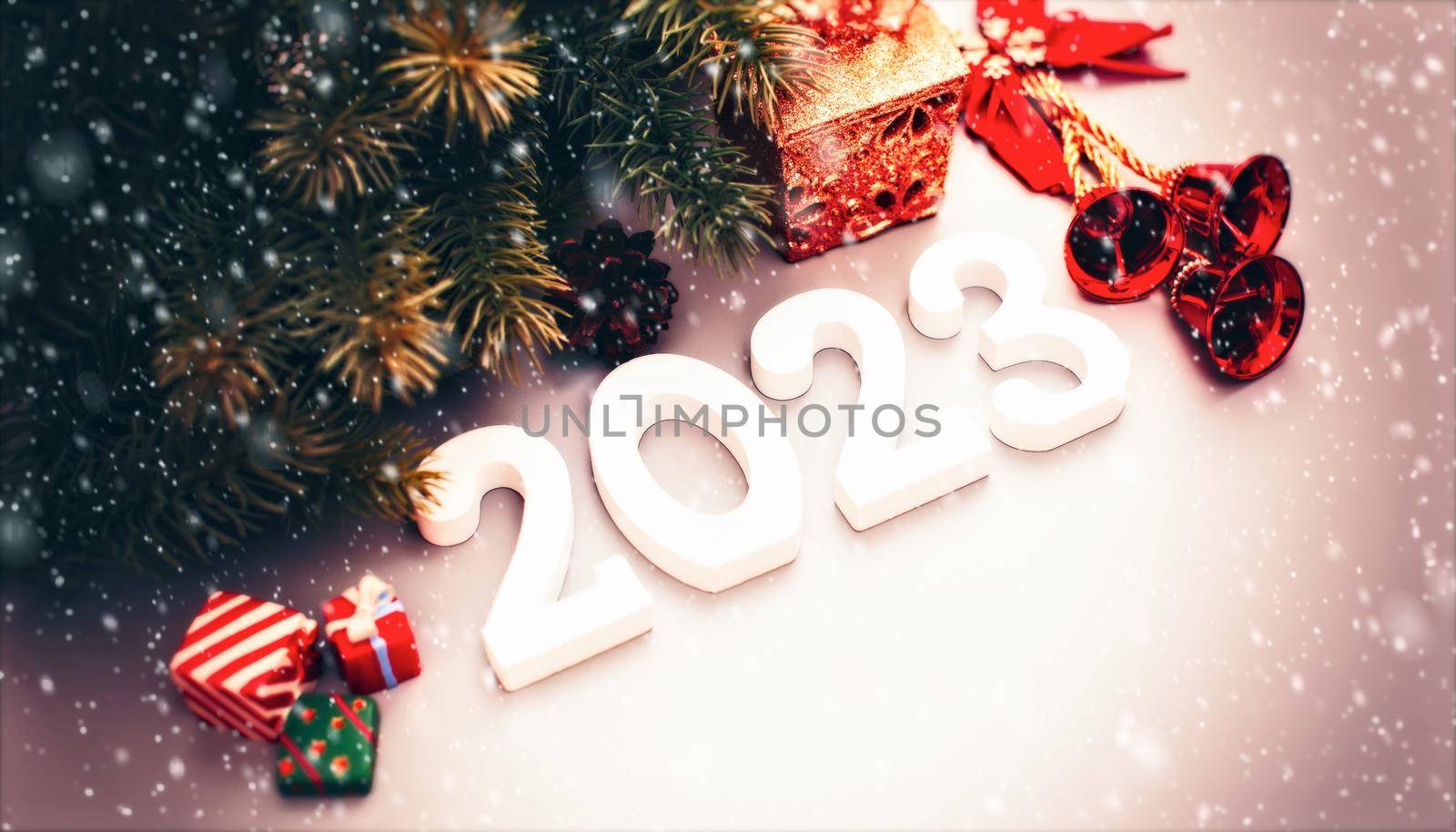 Christmas or New years eve; holiday background , Winter xmas holiday theme. Christmas tree on green background. Merry Christmas and Happy Holidays greeting card, frame, banner.