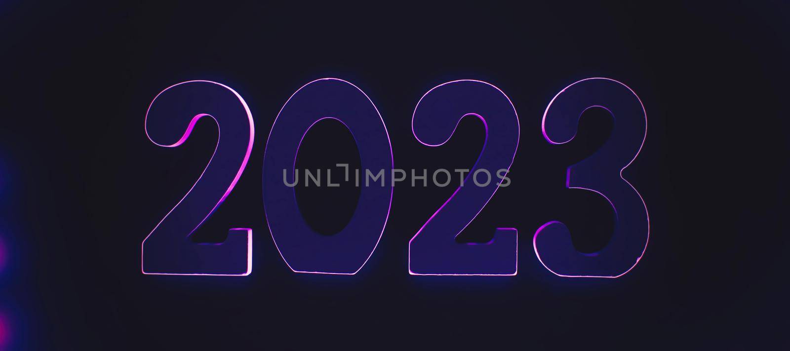 Background to New Year 2023. Beautiful Panoramic web banner by Maximusnd