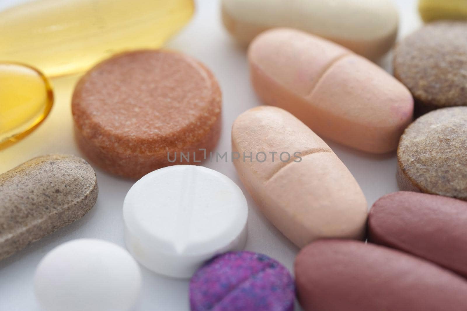 medical concepts, an assortment of pills