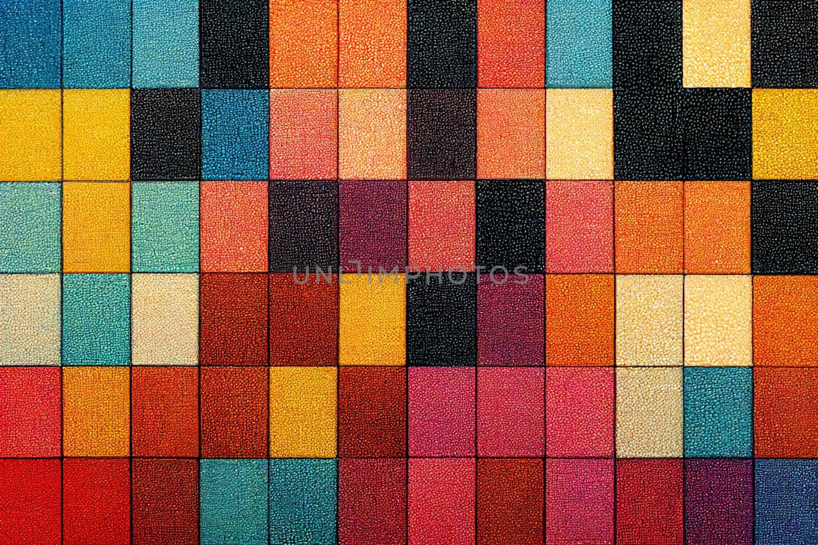 Tiny squares different color pattern background. Colorful wallpaper