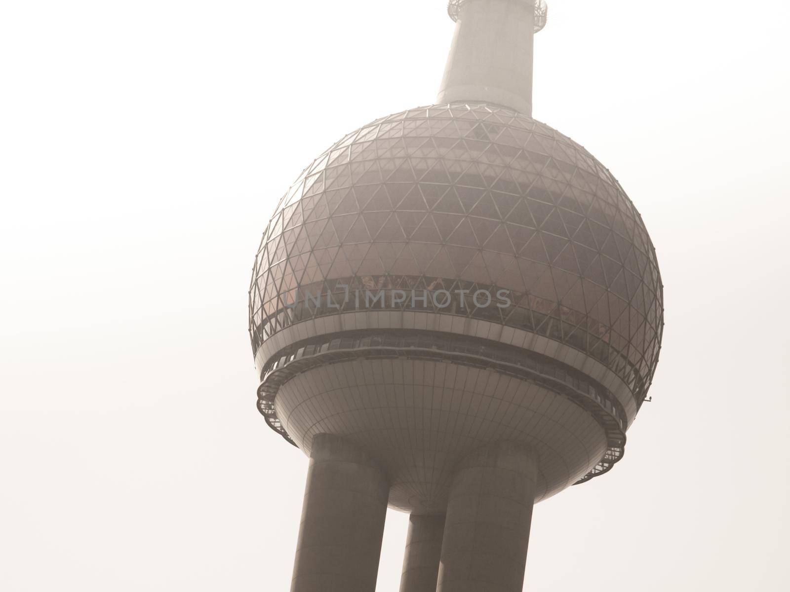 Oriental Pearl TV Tower in Shanghai, China.