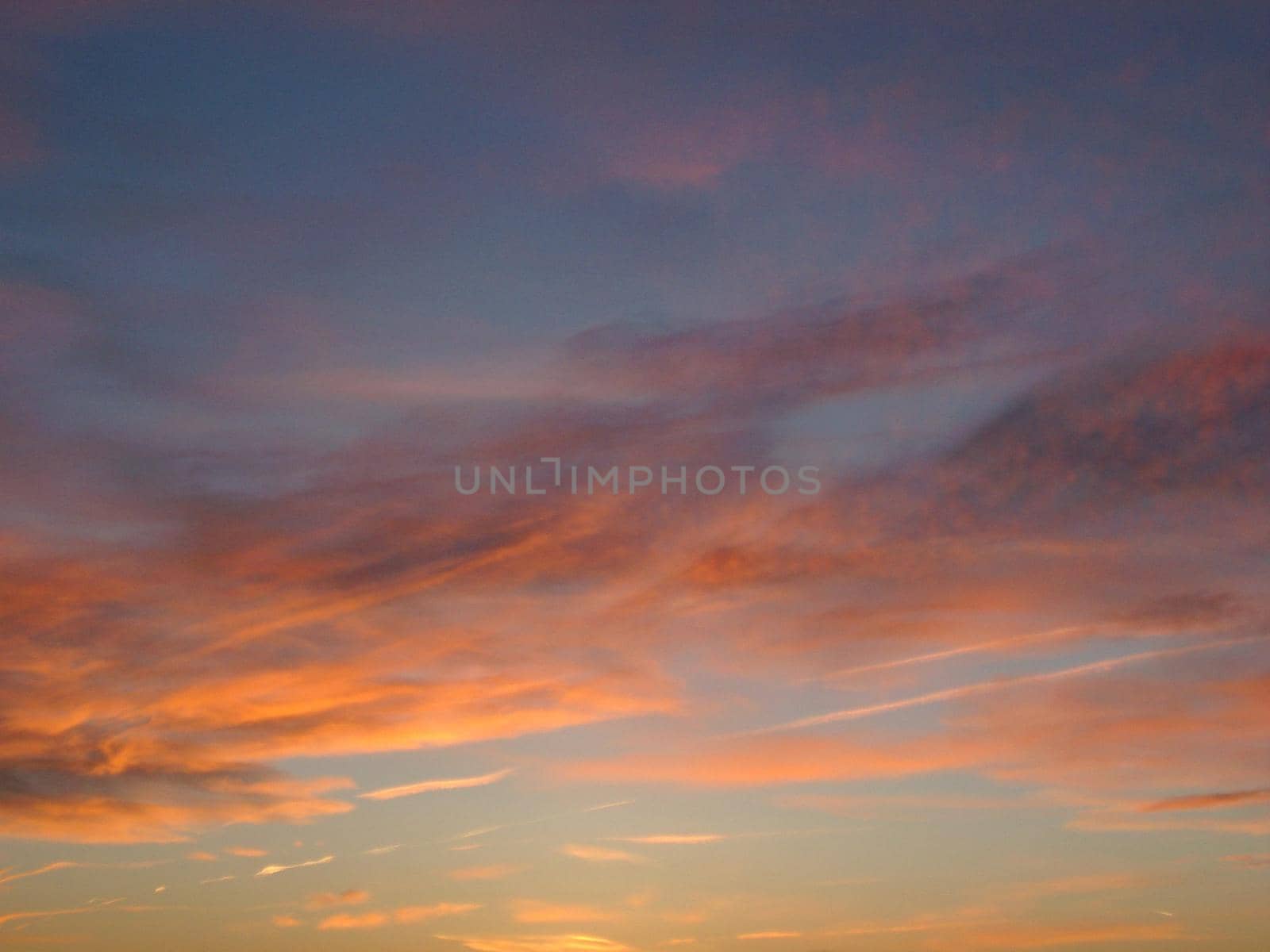 red clouds in a beautiful sunset sky