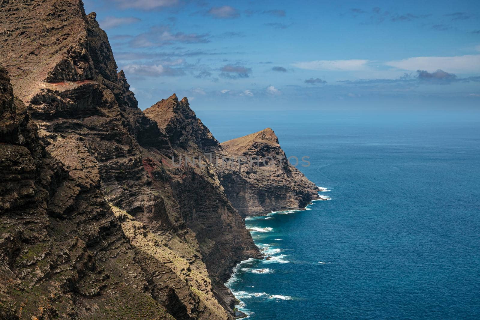 Beautiful view over the western coast of island Gran Canaria, Canary Islands,. High quality photo
