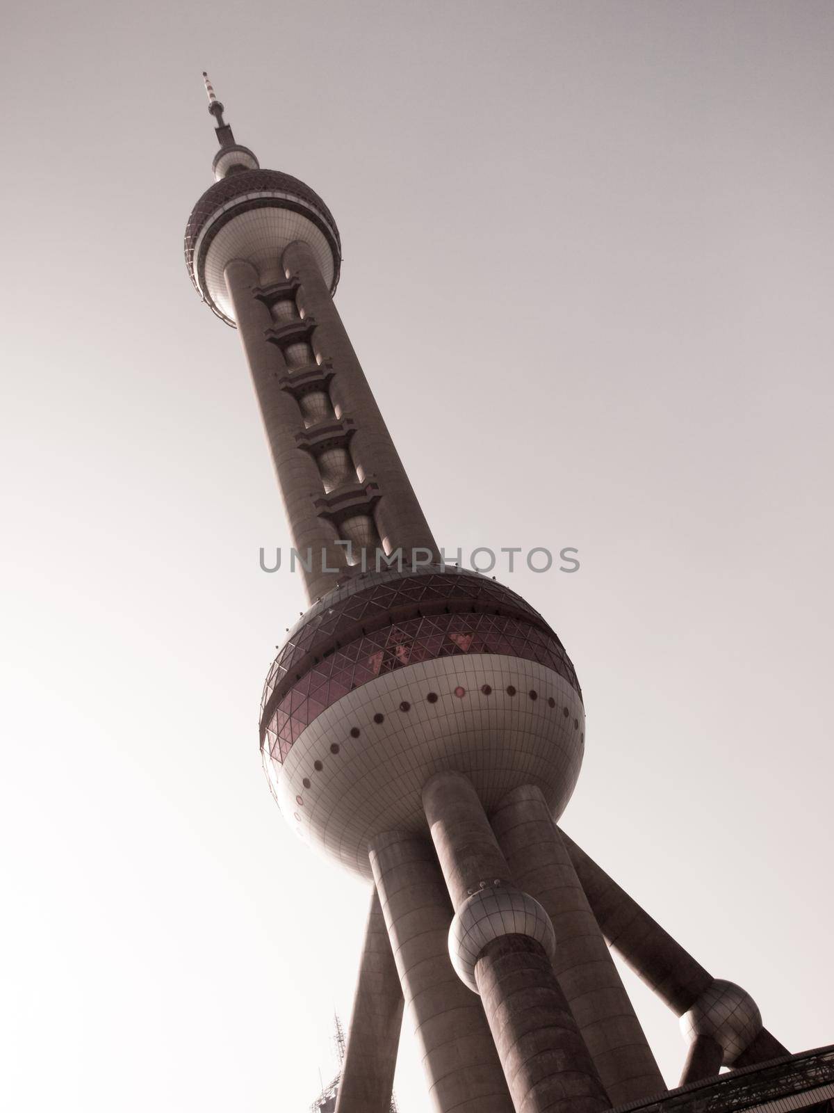 Oriental Pearl TV Tower in Shanghai, China.