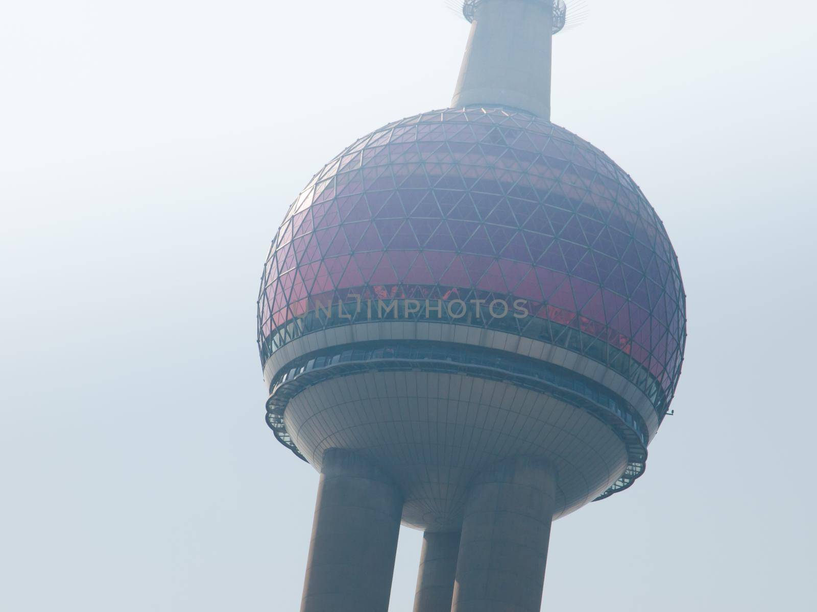 Oriental Pearl TV Tower in Shanghai, China.