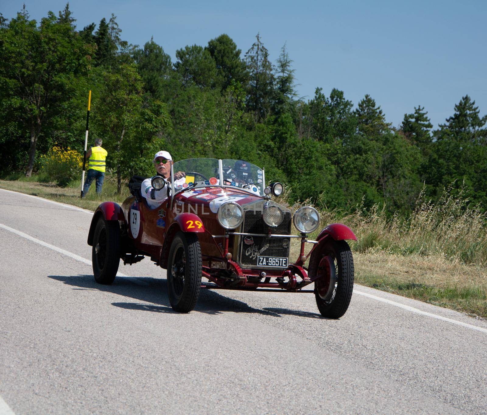 ALFA ROMEO 6C 1500 SS MM 1928 on an old racing car in rally Mille Miglia 2022 the famous italian historical race (1927-1957 by massimocampanari