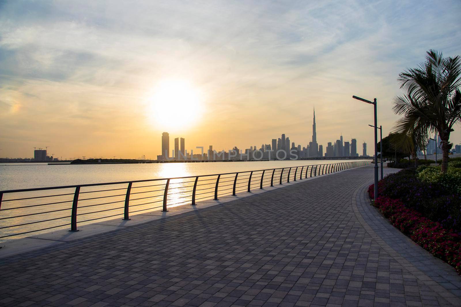 Dubai city skyline.