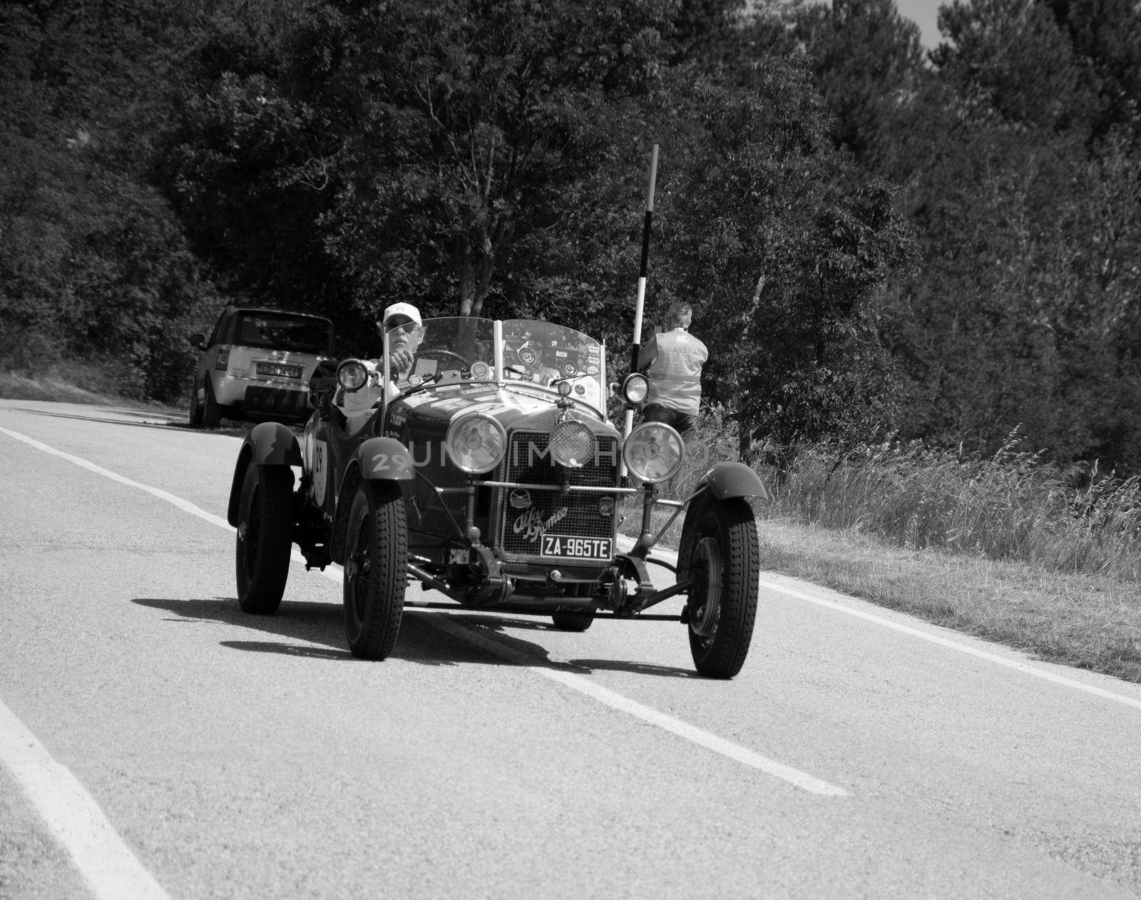 ALFA ROMEO 6C 1500 SS MM 1928 on an old racing car in rally Mille Miglia 2022 the famous italian historical race (1927-1957 by massimocampanari