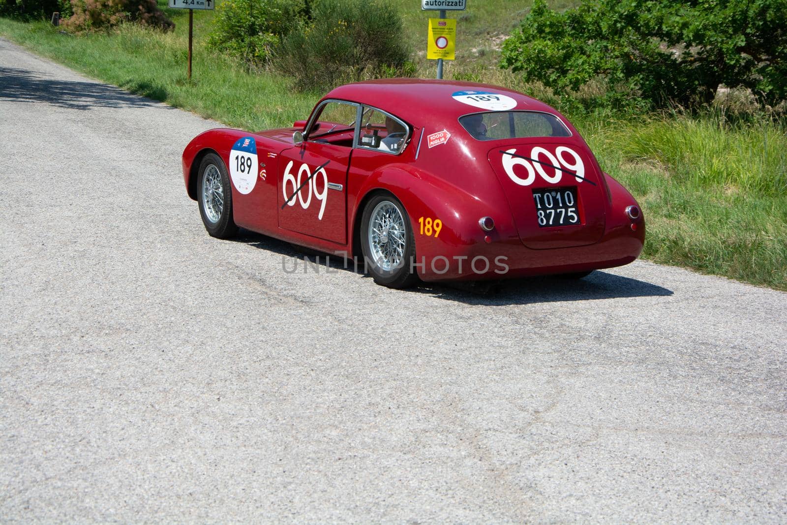 ERMINI 1100 BERLINETTA MOTTO 1950 on an old racing car in rally Mille Miglia 2022 the famous italian historical race (1927-1957 by massimocampanari