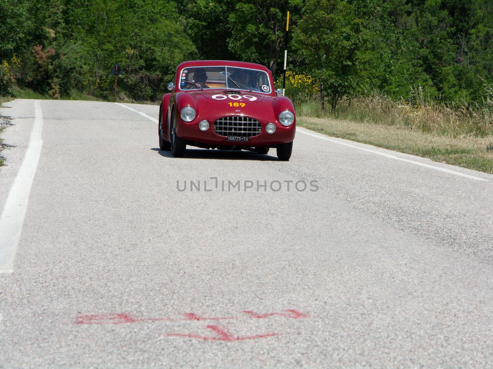 ERMINI 1100 BERLINETTA MOTTO 1950 on an old racing car in rally Mille Miglia 2022 the famous italian historical race (1927-1957 by massimocampanari