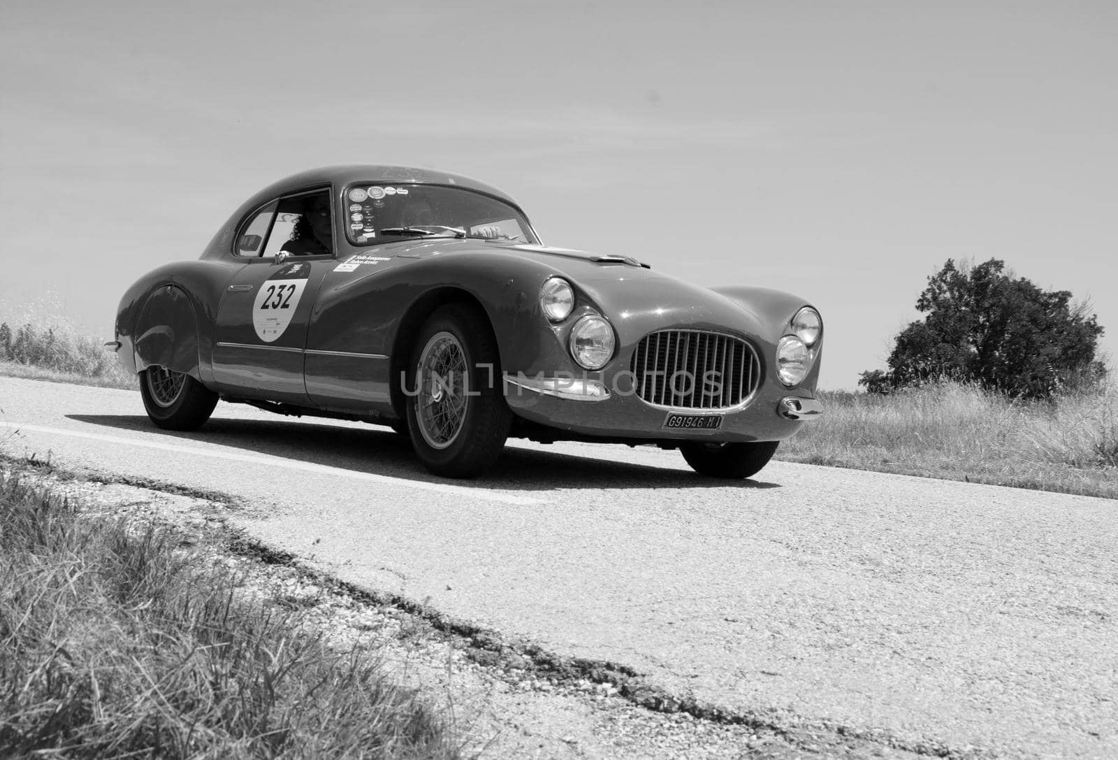 FIAT 8V BERLINETTA 1952 on an old racing car in rally Mille Miglia 2022 the famous italian historical race (1927-1957 by massimocampanari