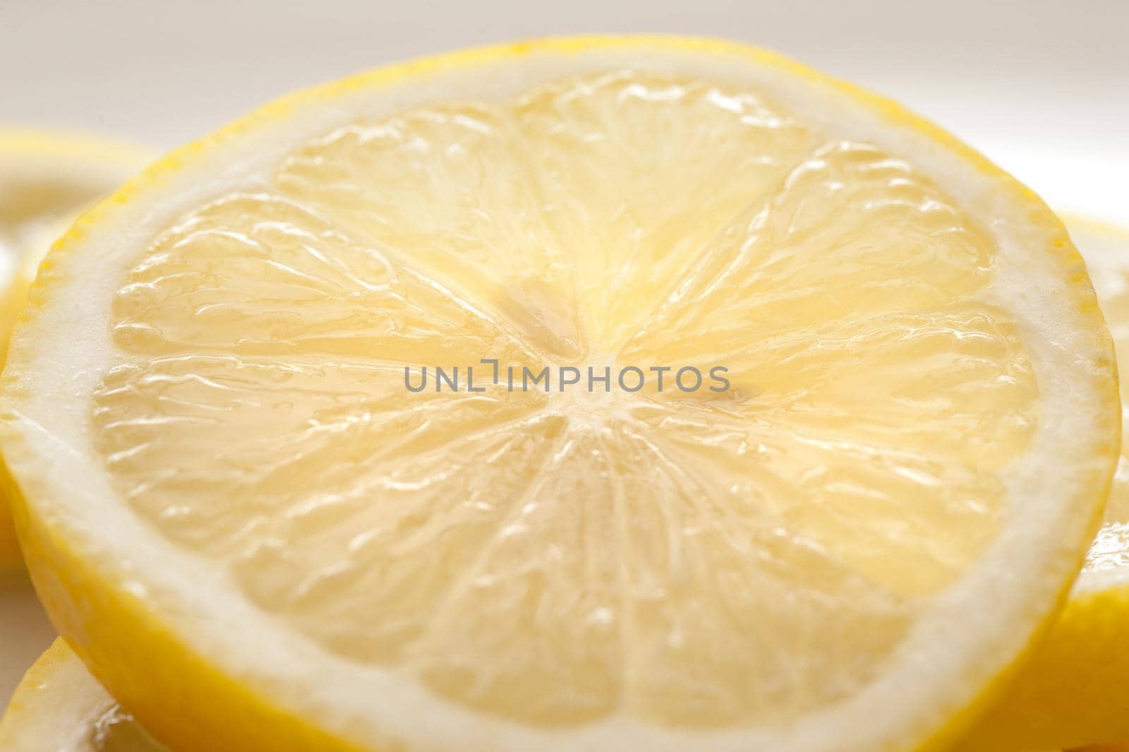 a thin slice of zesty lemon