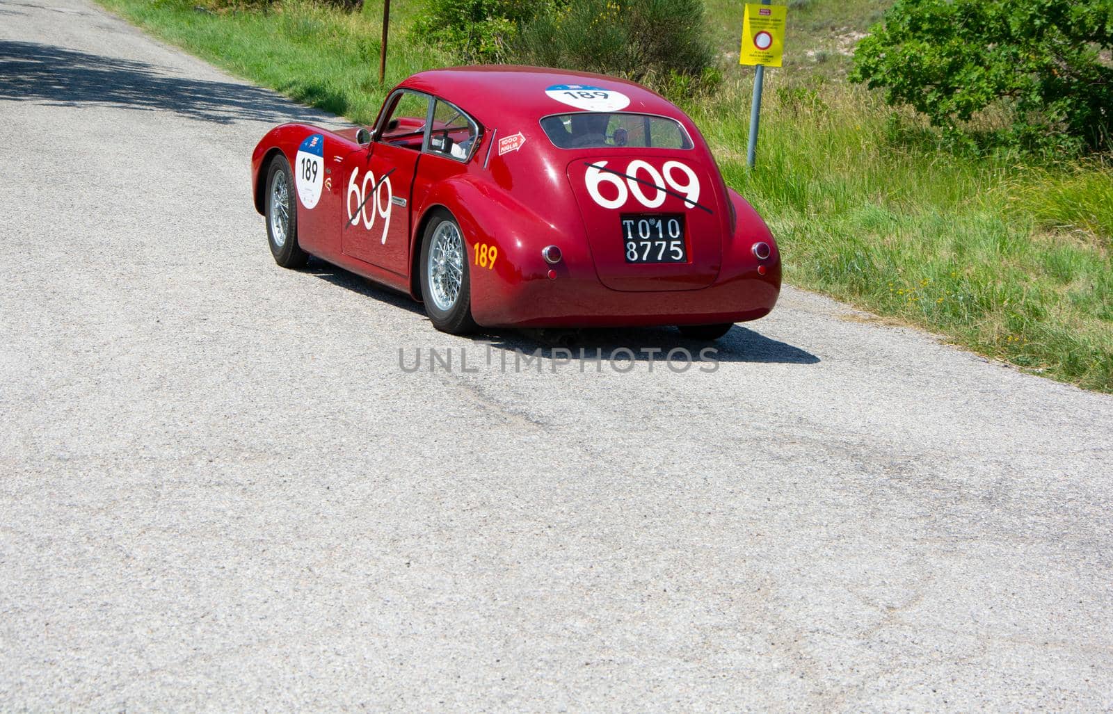 ERMINI 1100 BERLINETTA MOTTO 1950 on an old racing car in rally Mille Miglia 2022 the famous italian historical race (1927-1957 by massimocampanari