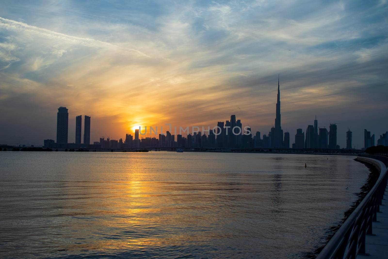 Dubai city skyline.