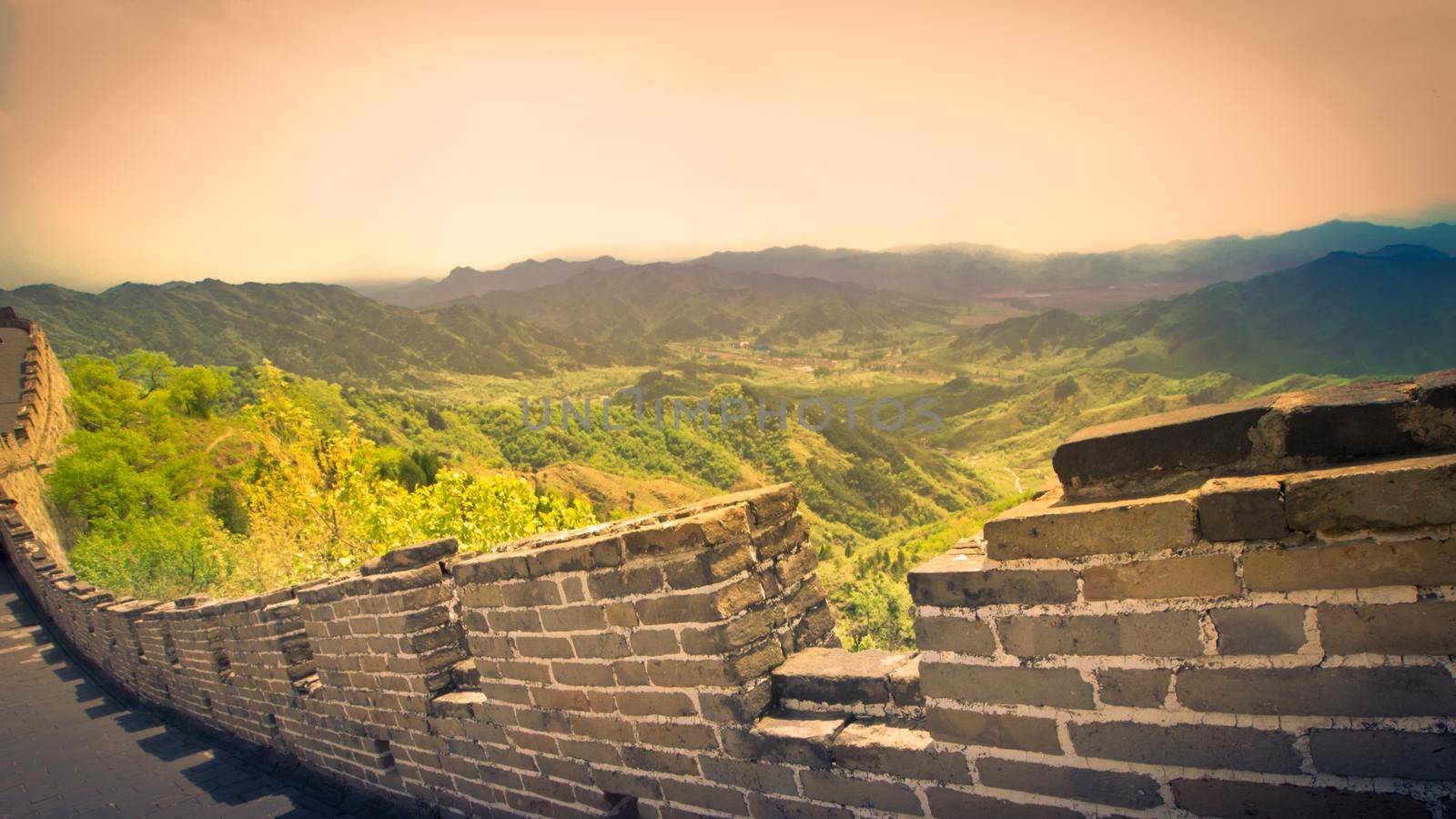 The Great Wall of China at the Mutianyu section near Beijing.