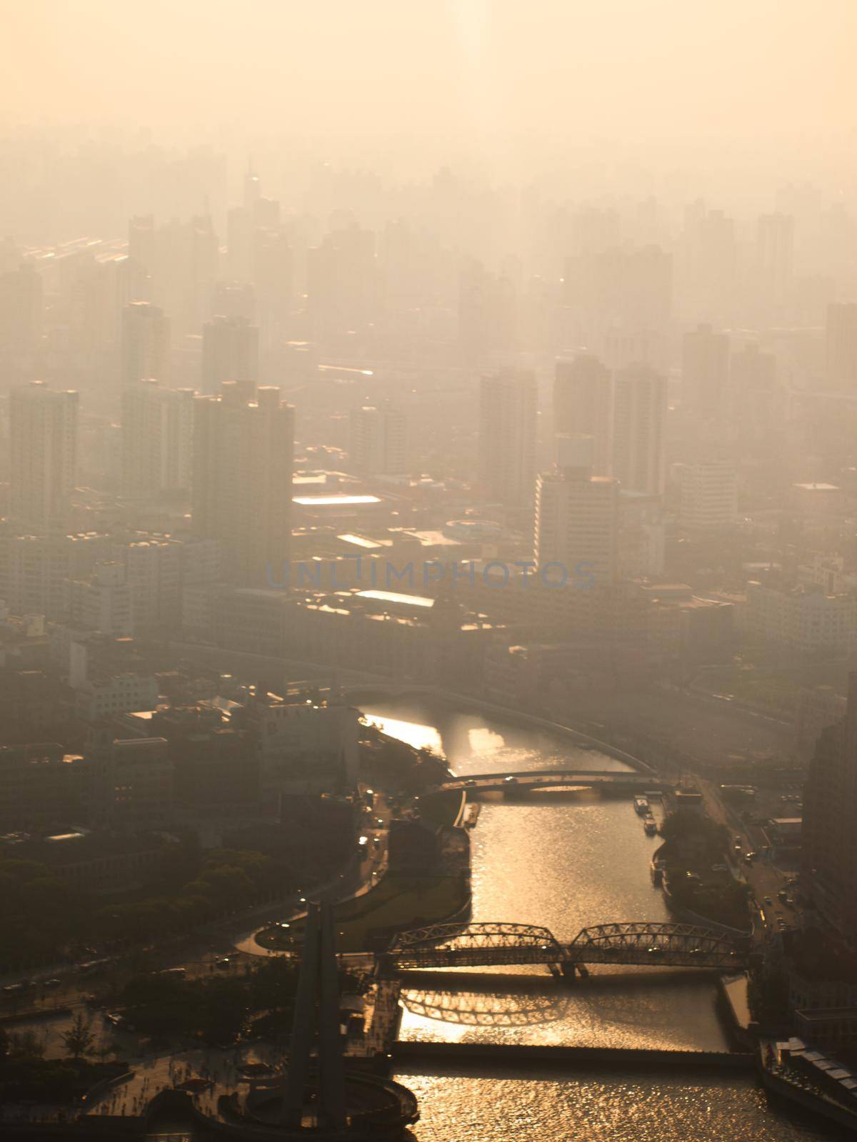 Looking down from TV Tower to Shanghai.