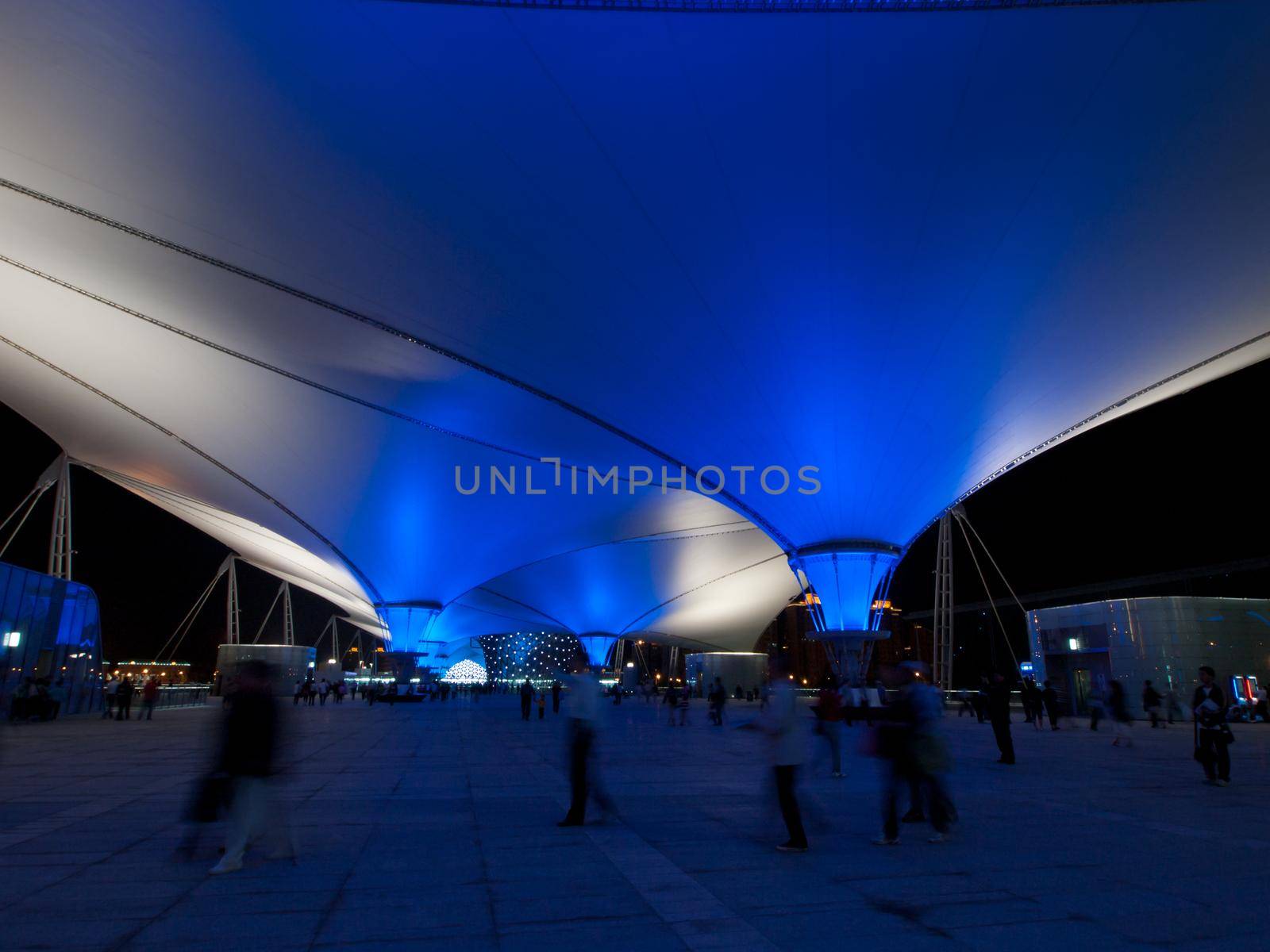 Exterior of the Expo Axis at the EXPO 2010 Shanghai, China.