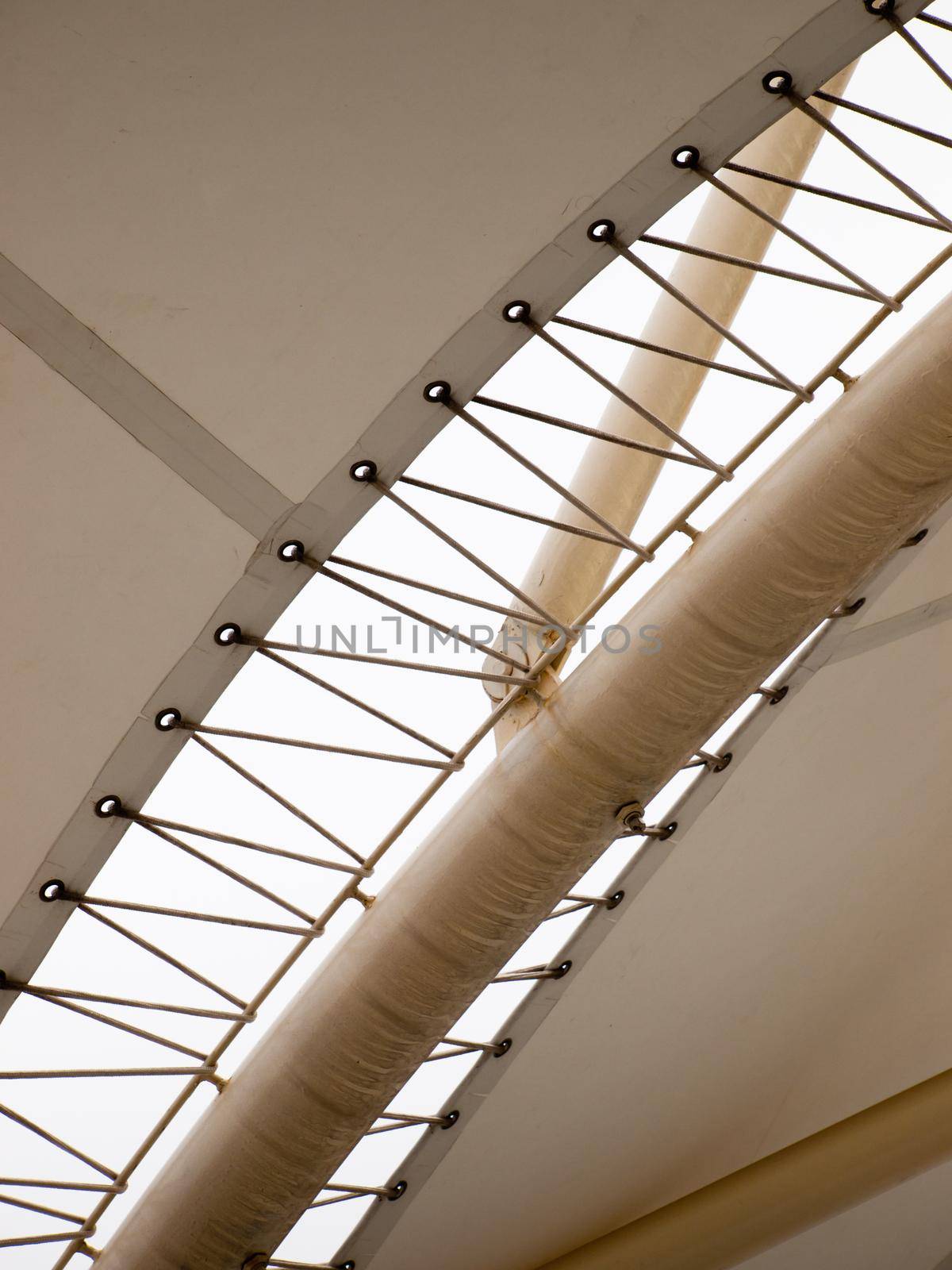 Canopy detail of elevated pedestrian walkway at the EXPO 2010 Shanghai, China.