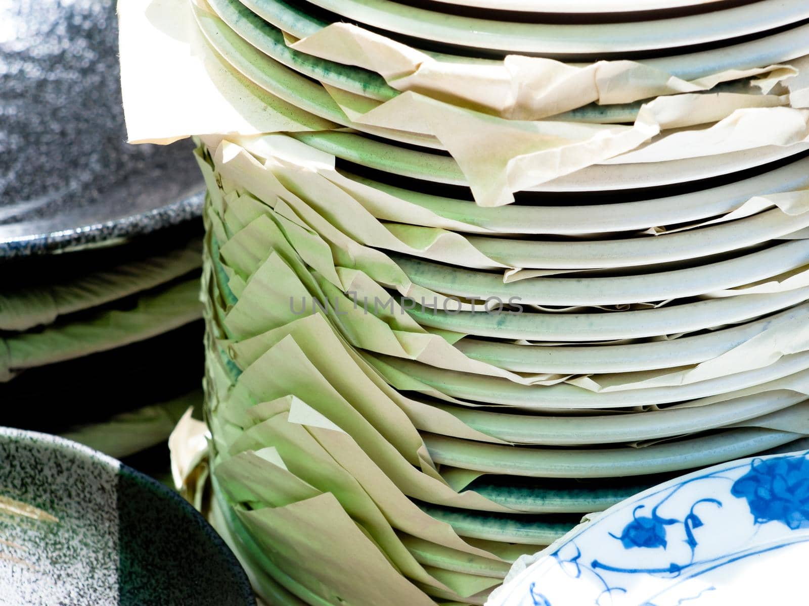 Stack of new plates by arinahabich