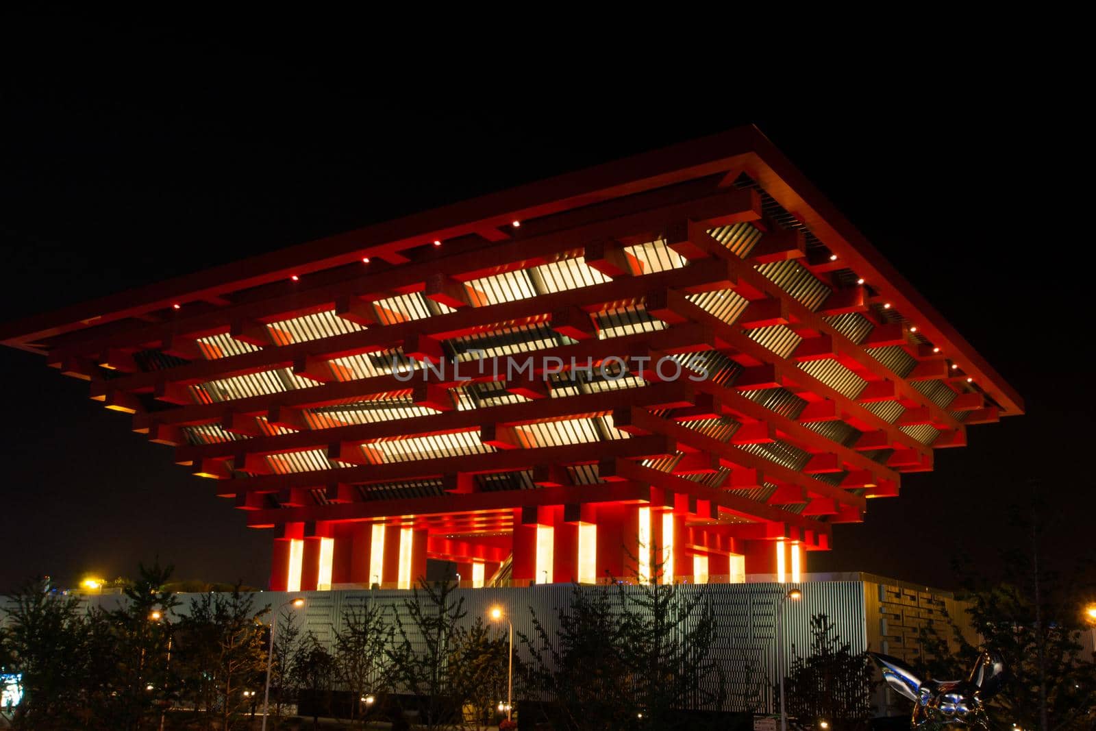 Exterior of the China Pavilion at the EXPO 2010 Shanghai, China.
