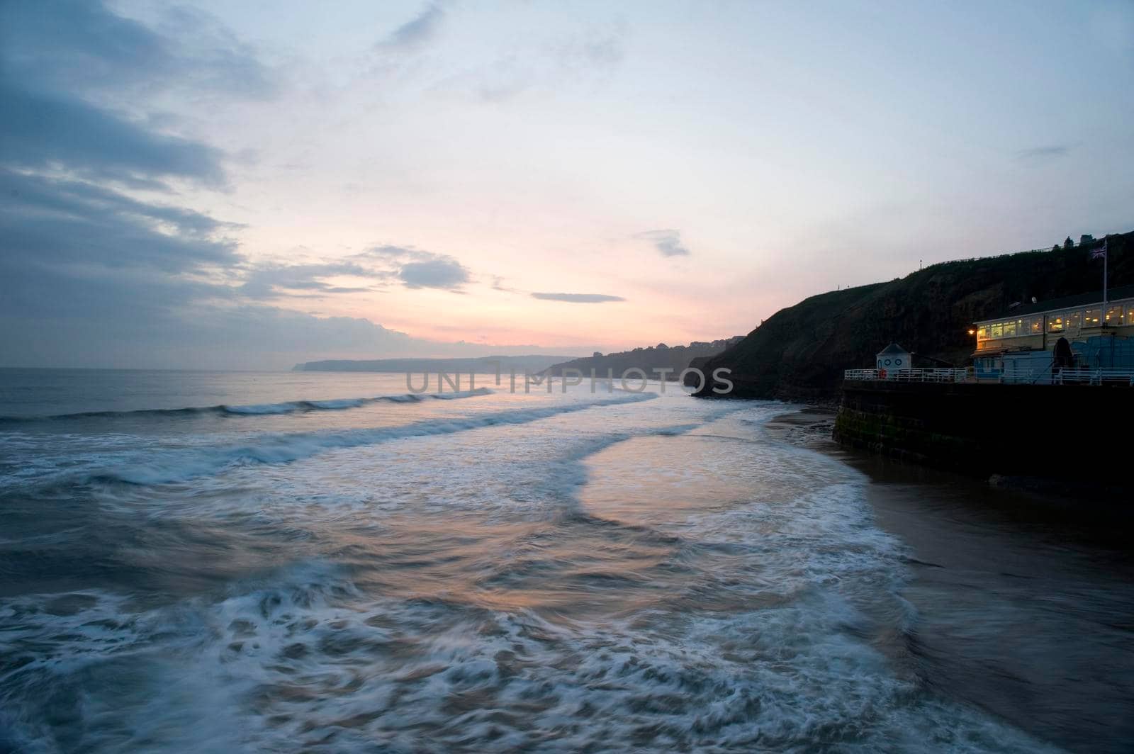 View from Whitby towards Sandsend on the beach