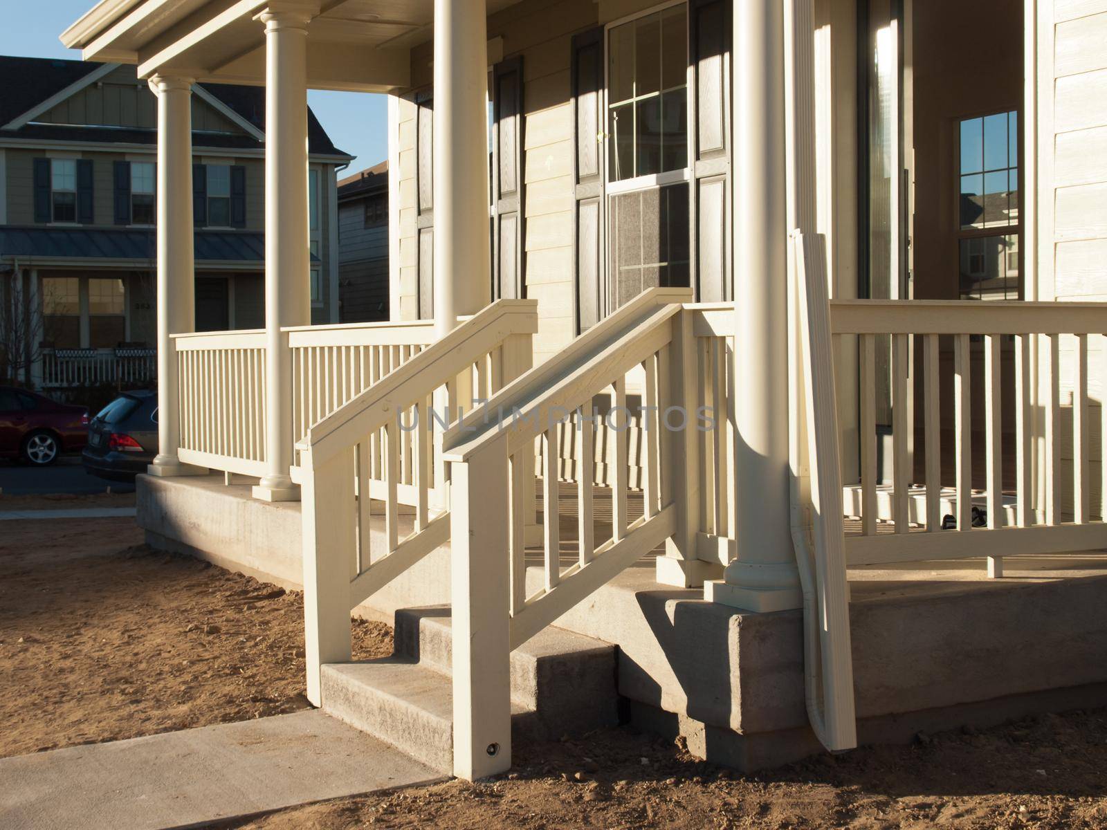 Front porch of the new house.