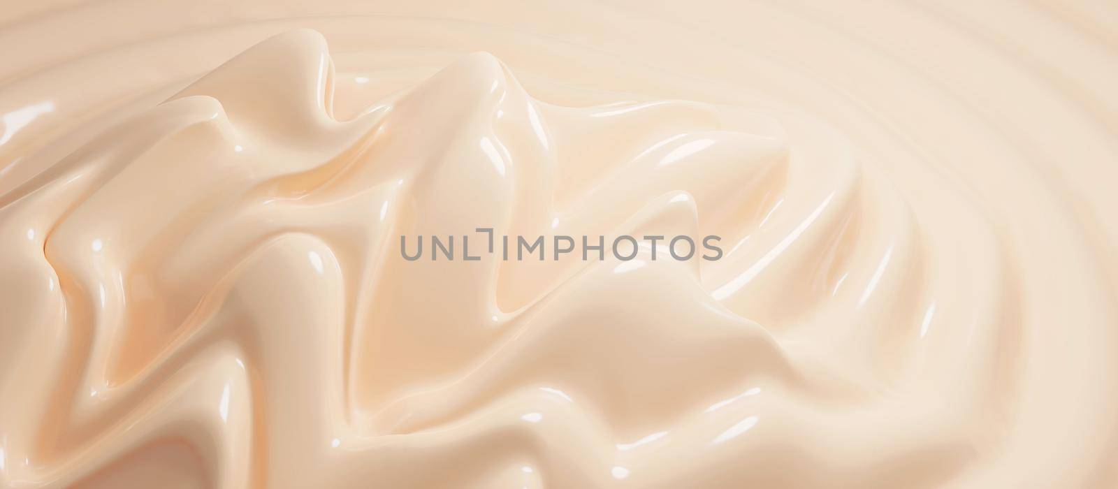 Cosmetic foundation cream background 3D render by Myimagine