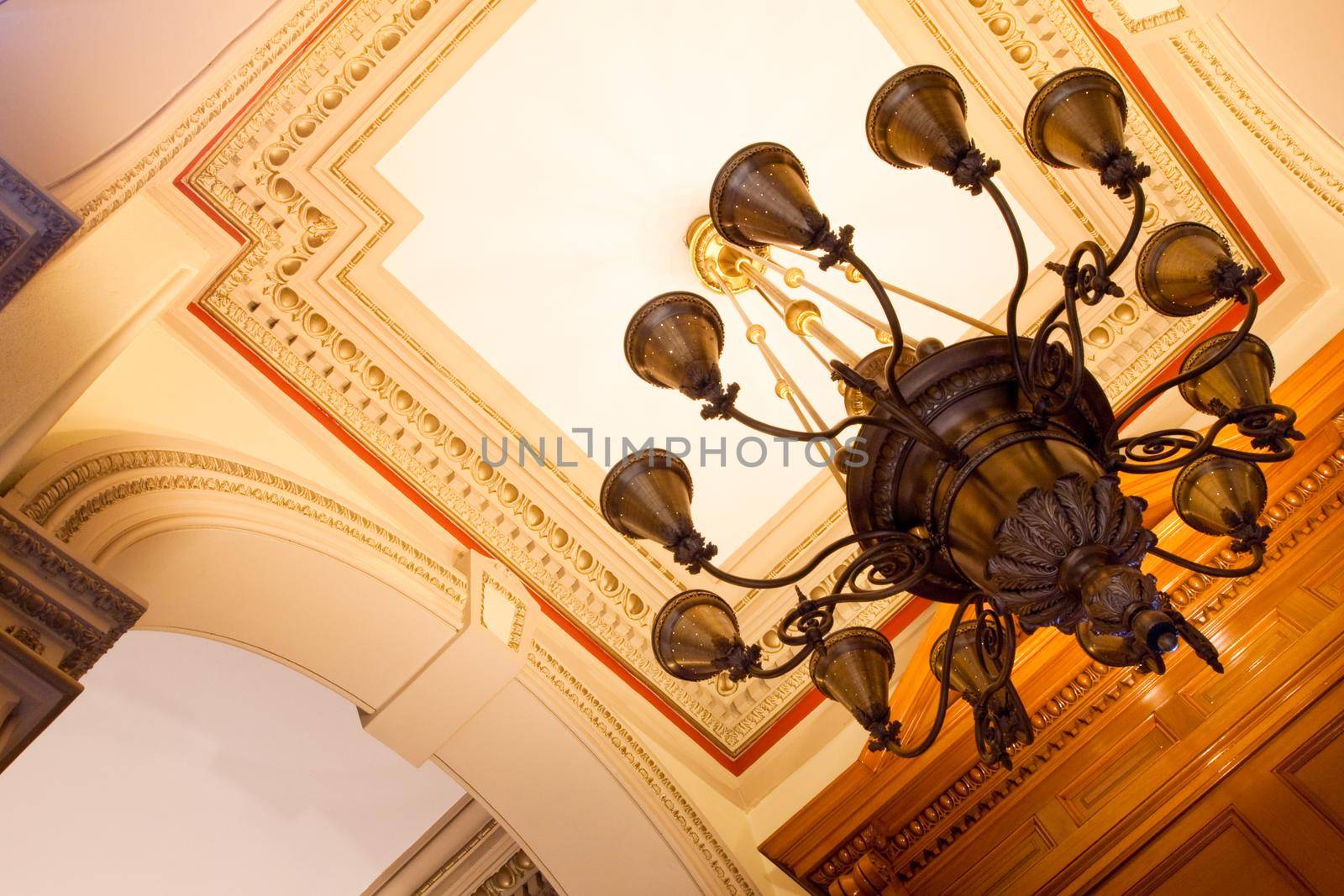 Old bronze chandelier by arinahabich