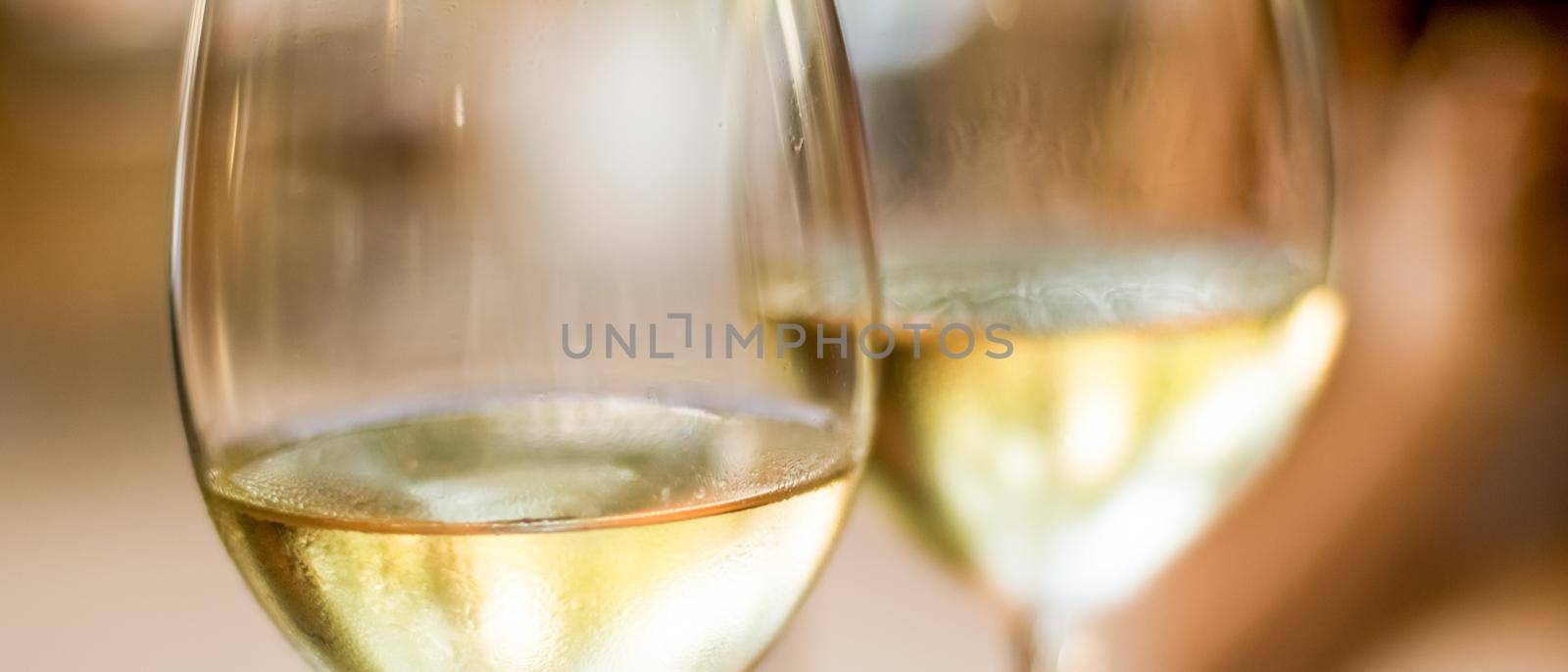 Winery, fine dining and celebration concept - French white wine in a restaurant in Paris, travel experience